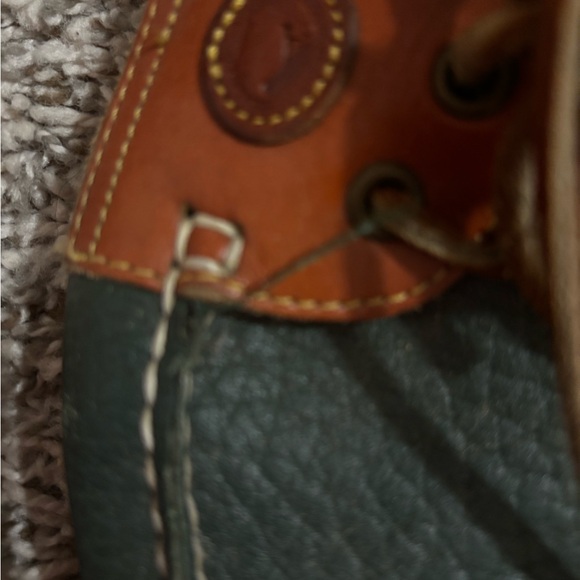 DOONEY & BOURKE Vintage Hunter green  + Brown Pebble Leather Top Boat Shoes 8 - Picture 2 of 8